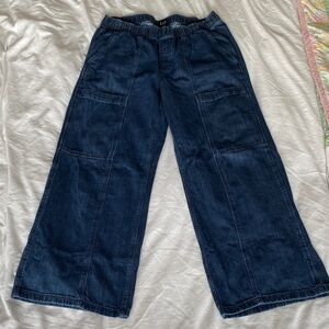 GAP Indigo Elastic Waist Jean Sweatpants Size L